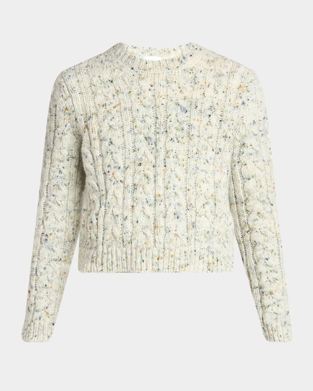 Cable-Knit Crewneck Sweater